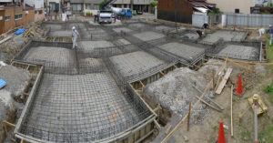 進行中プロジェクト　基礎型枠工事から配筋検査、そしてコンクリート打設　